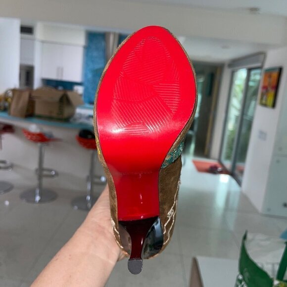 Turkish Soul Vintage Womens Boots Size 37 Brown Over The Knee Embroidered - Picture 8 of 16